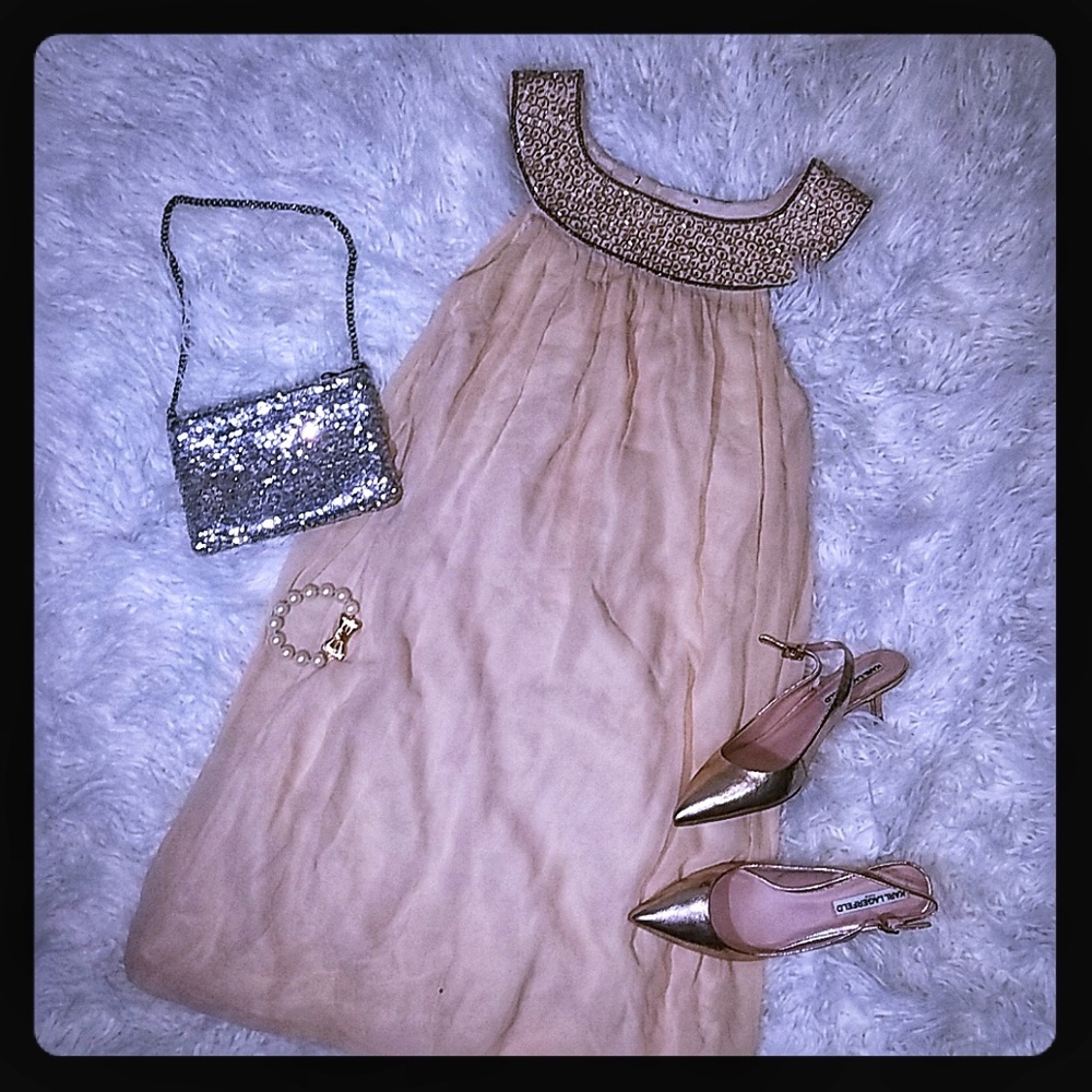 DERBY DAY Silk Cream & Crystal Dress